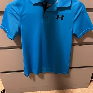 Under Armour Kids Blue Polo Shirt- Youth Small